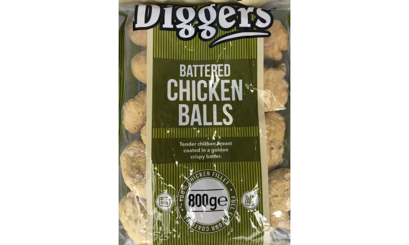 Diggers Battered Chicken Balls 800g