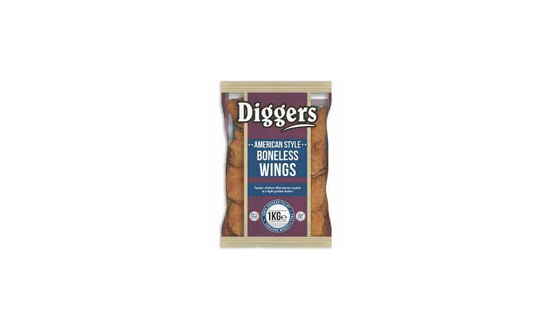 Diggers Boneless Chicken Wings 5 x 1kg
