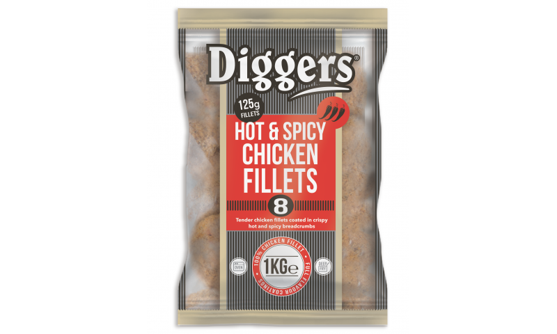 Diggers Chicken Fillets Spicy 35 x 150g