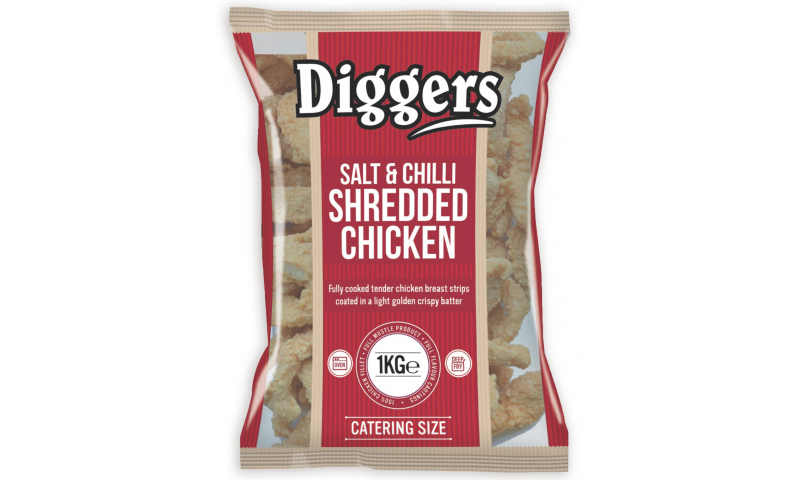 Diggers Salt & Chili Shredded Chicken 5 x 1kg