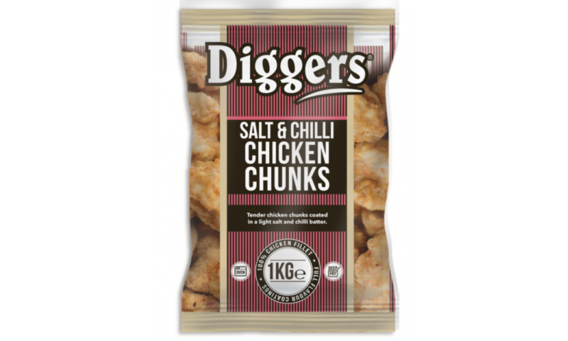 Diggers Salt & Chilli Chicken Chunks 1kg