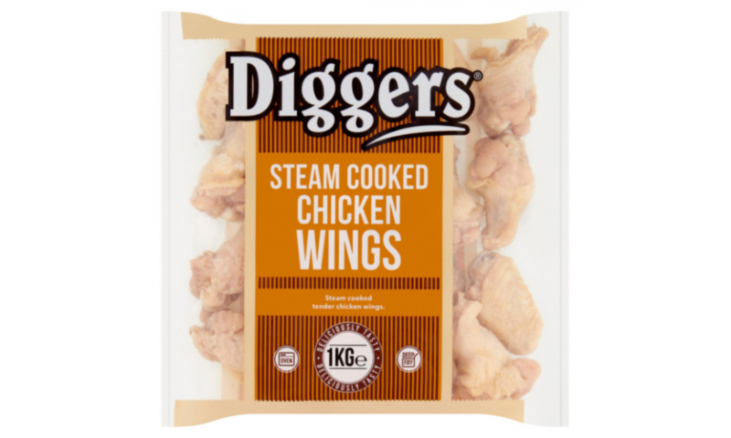 Diggers Steam Cooked Wings 1KG