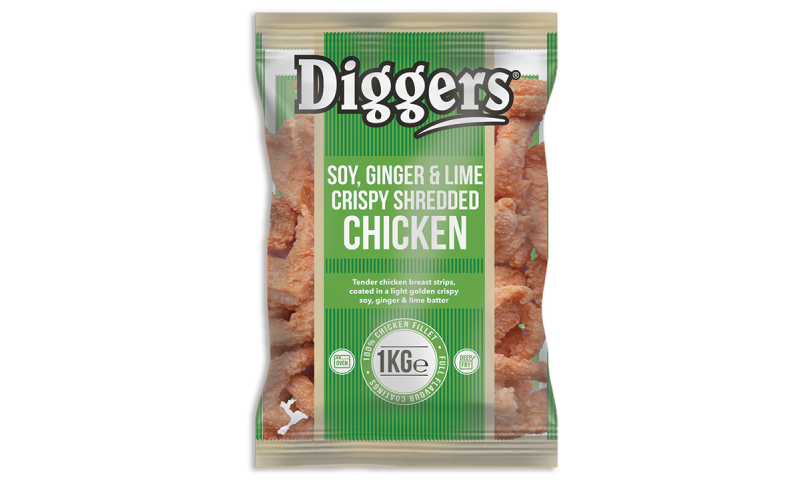 Diggers Soya, Ginger & lime Shredded Chicken