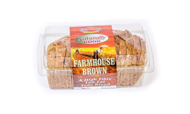 Staffords Farmhouse Sliced Brown Bread 540g x12